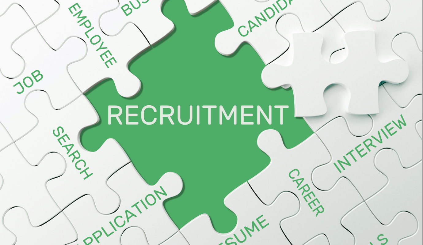 Puzzle pieces with recruitment agency theme