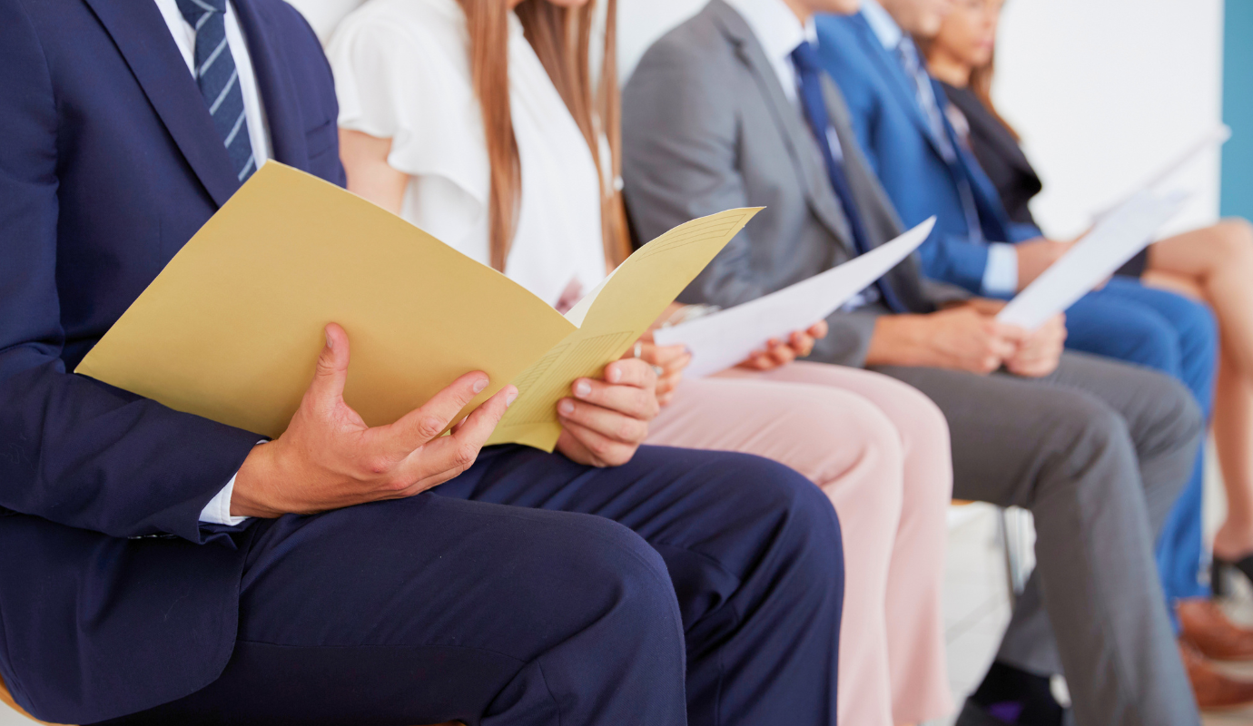 People waiting for an Interview. International recruitment agency in the Netherlands