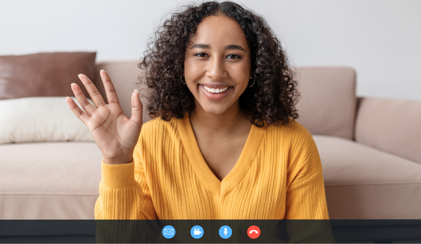 Women having an intake interview online.
